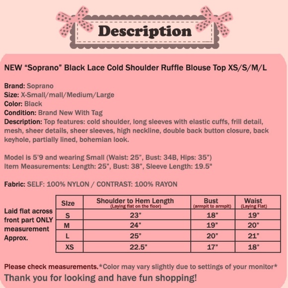 ✨Restock✨ Lace Ruffle Cold Shoulder Blouse Top - Picture 8 of 8